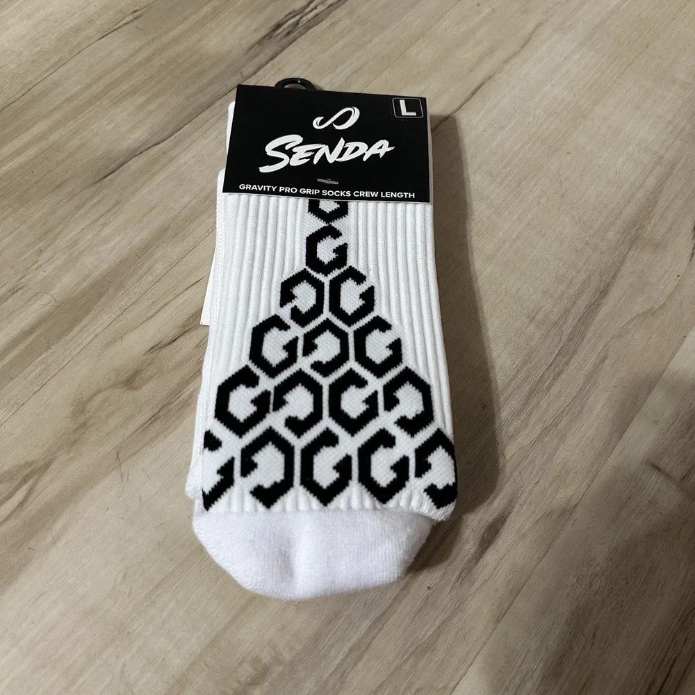 Senda Unisex Gravity Pro Grip Soccer Socks (White)